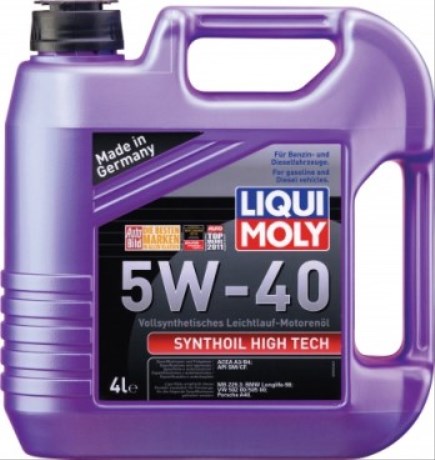 Масло моторное LIQUI MOLY Synthoil High Tech 5W40 SN A3/B4 (4л.) синтетическое (бенз., диз.)