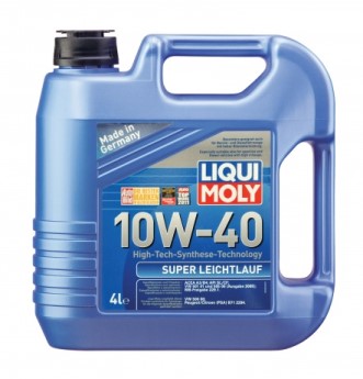 Масло моторное LIQUI MOLY Super Leichtlauf 10W40 SN A3/B4 (4л.) полусинтетическое. (бенз., диз.)