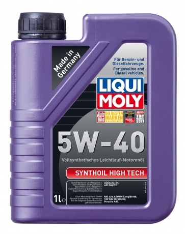 Масло моторное LIQUI MOLY Synthoil High Tech 5W40 SN A3/B4 (1л.) синтетическое (бенз., диз.)