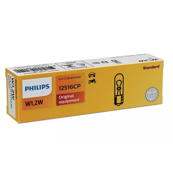 Лампа щитка пр. 12V W1.2W T5 без цок. W2x4.6d