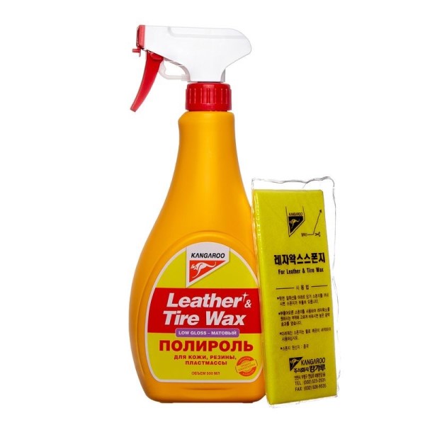 Полироль пластика и резины 500 мл матовый  Leather & Tire Wax Low Gloss  (триггер)