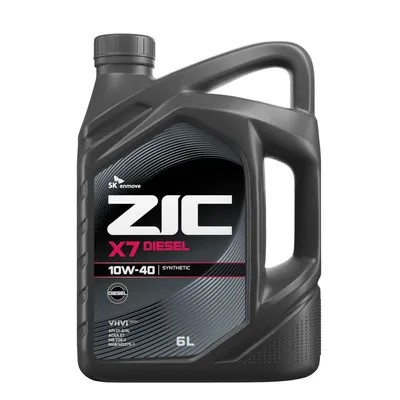 Масло моторное ZIC X7 Diesel 10W40 SL/CI-4 (6л.) синтетическое (диз.)