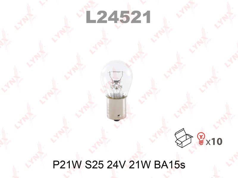 Лампа 1-конт. 24V P21W S25 с цок. BA15s