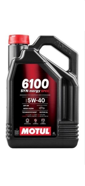 Масло моторное MOTUL 6100 Syn-Nergy Spec 5W40 SN A3/B4 (4л.) синтетическое (бенз.)