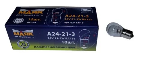 Лампа 1-конт. 24V P21W S25 с цок. BA15s