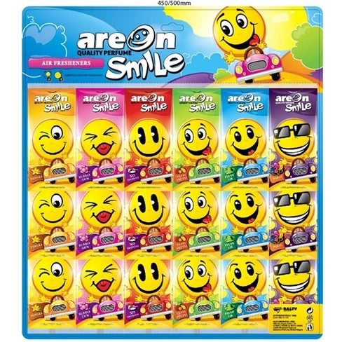Ароматизатор подвесной  SMILE RING  Микс (лист 72 шт)