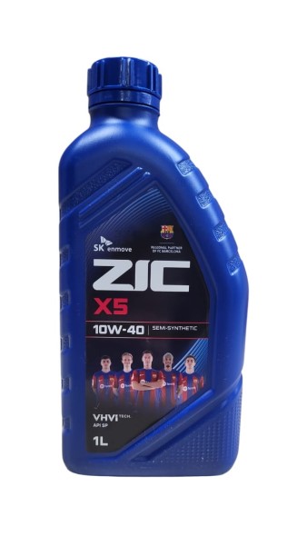 Масло моторное ZIC X5 10W40 SP (1л.) полусинтетическое. (бенз.)