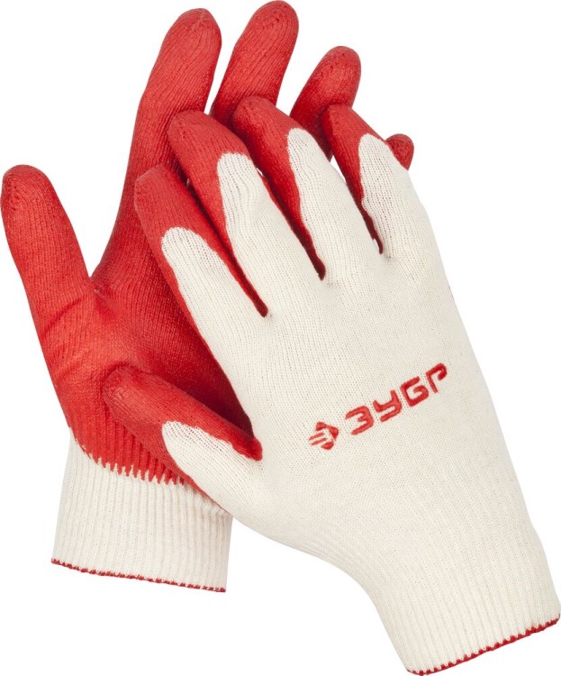 Перчатки х/б с латексным обливом L-XL (уп. 10 пар)