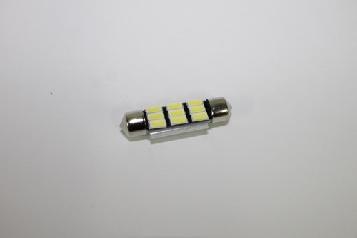 Лампа салонная 12V C10W T11 SV8.5 9 SMD 39мм CANBUS (обманка) (к-т 2 шт)