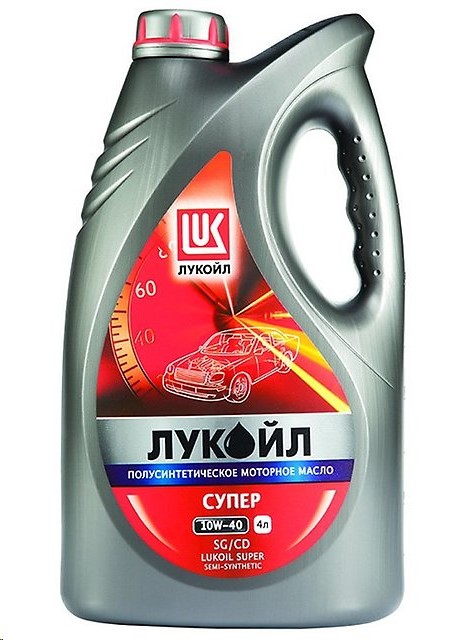 Масло моторное Лукойл-Супер 10W40 SG/CD (4л.) полусинтетическое (бенз., диз.)