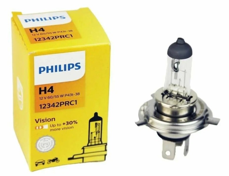 Лампа H4 12V 60/55W P43t н/о +30% PREMIUM