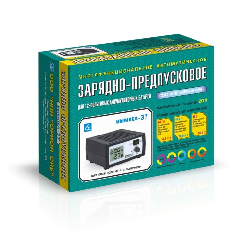 Устройство зарядно-предпусковое Вымпел-37 12В 0,8-20А (ЖК дисплей)