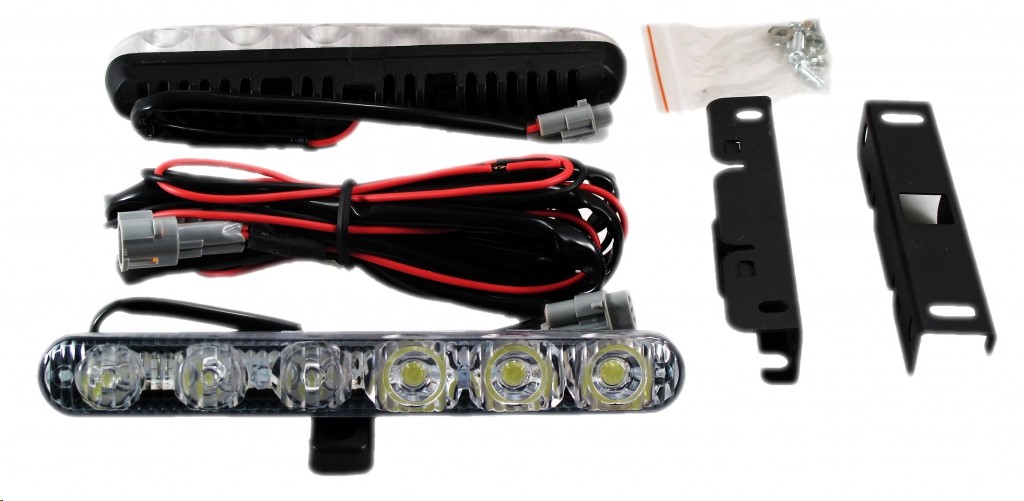 Дневные ходовые огни 12V 6 SMD метал. корпус (к-т 2шт)