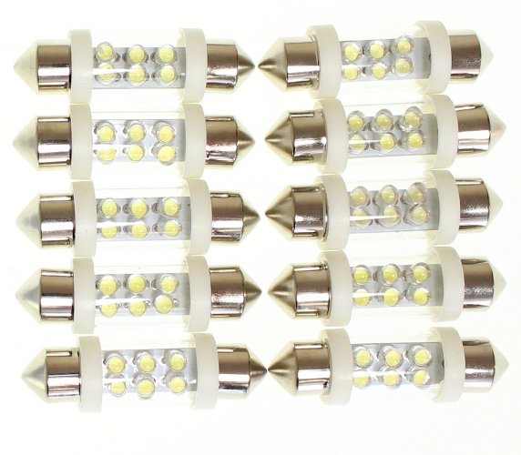 Лампа салонная 24V C5W T11 SV8.5 6 LED 39мм