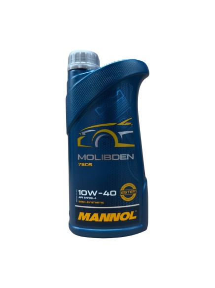 Масло моторное MANNOL Molibden 7505 10W40 SN/CH-4 (1л.) полусинтетическое. (бенз.)