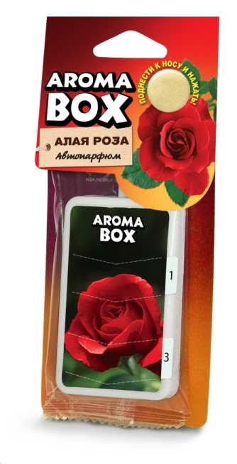 Ароматизатор подвесной  AROMA BOX  Алая роза