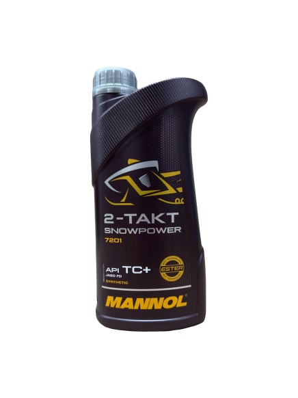 СпецМасло MANNOL 2T 7201 Snowpower (1л.) синт. (снегоходов, мотовездеходов, квадроциклов, скутеров)
