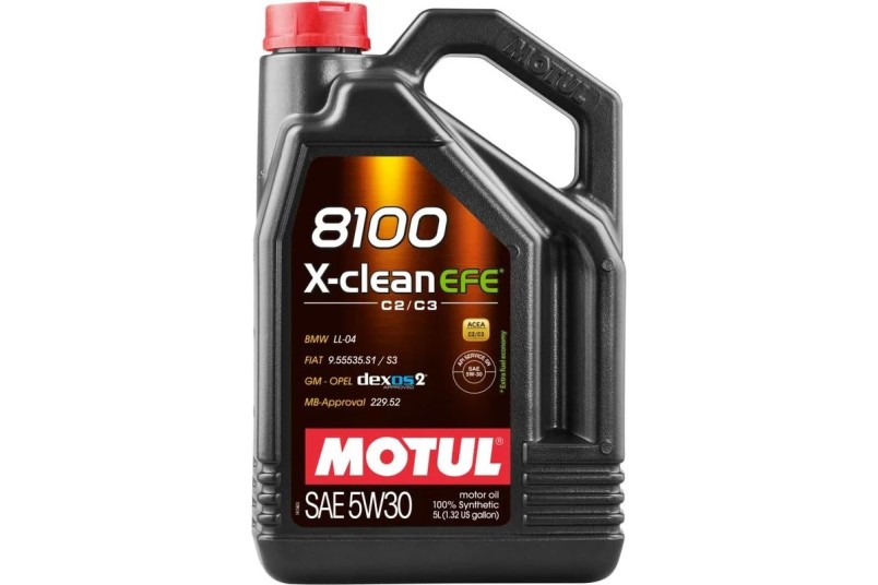Масло моторное MOTUL 8100 X-Clean EFE 5W30 SP C2/C3 (5л.) синтетическое (бенз., диз.)