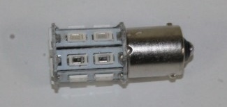 Лампа 1-конт. 24V P21W S25 20 SMD с цок. BA15s красная