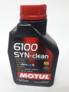 Масло моторное MOTUL 6100 Syn-Clean 5W40 SN C3 (1л.) синтетическое  (бенз.,диз.)