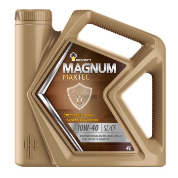 Масло моторное Rosneft Magnum Maxtec 10W40 SL/CF (4л.) полусинтетическое (бенз., диз.)