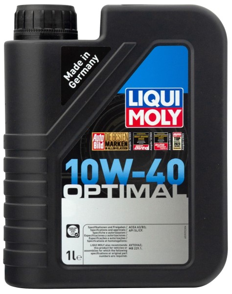 Масло моторное LIQUI MOLY Optimal 10W40 SL/CF A3/B3 (1л.) полусинтетическое.