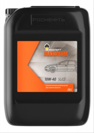 Масло моторное Rosneft Maximum 10W40 SG/CD (20л.) полусинтетическое (бенз., диз.)