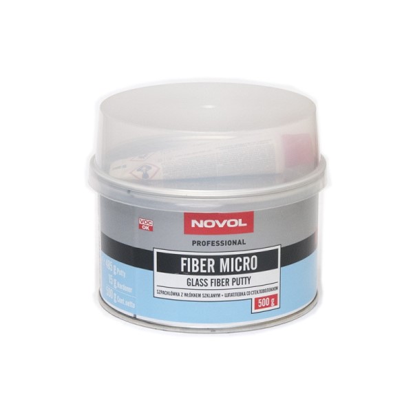 Шпатлевка Novol FIBER MICRO 0,5 кг со стекловолокном