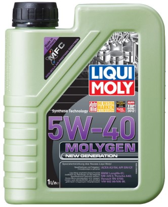 Масло моторное LIQUI MOLY Molygen New Generation 5W40 SN/CF A3/B4 (1л.) синтетическое (бенз., диз.)