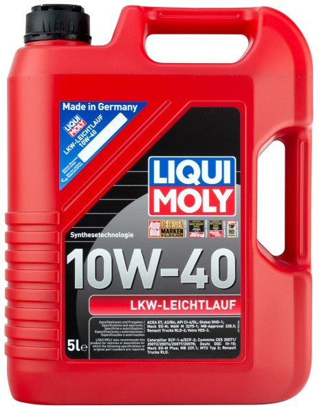 Масло моторное LIQUI MOLY LKW-Leichtlauf-Motoroil 10W40 SL/CI-4 (5л.) синтетическое (диз.)