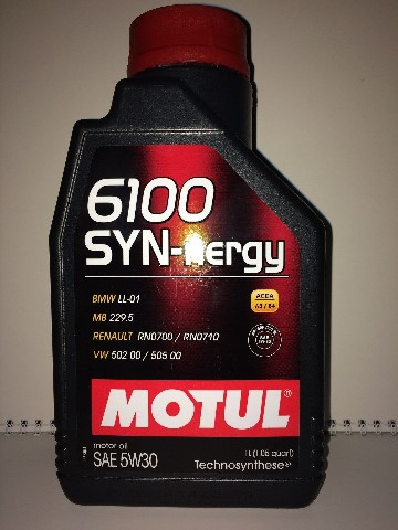 Масло моторное MOTUL 6100 Syn-Nergy 5W30 SL A3/B4 (1л.) синтетическое  (бенз., диз.)