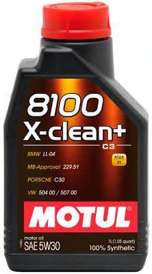 Масло моторное MOTUL 8100 X-Clean Plus 5W30 C3 (1л.) синтетическое