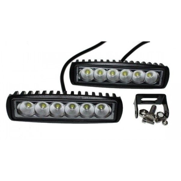 Фара светодиодная дополнительная 6 SMD 18W, 10-30V, ближний