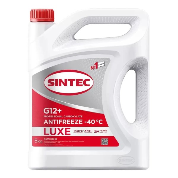 Антифриз Sintec  LUX  G-12+ -40С (5 кг.) красный
