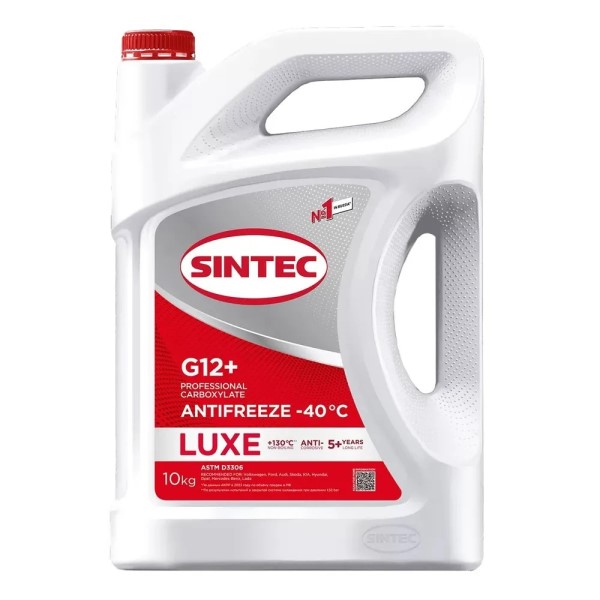 Антифриз Sintec  LUX  G-12+ -40С (10 кг.) красный