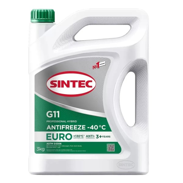 Антифриз Sintec  EURO  G-11 -35С (3 кг.) зеленый