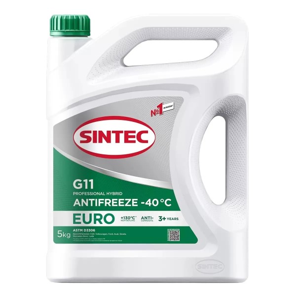 Антифриз Sintec  EURO  G-11 -35С (5 кг.) зеленый