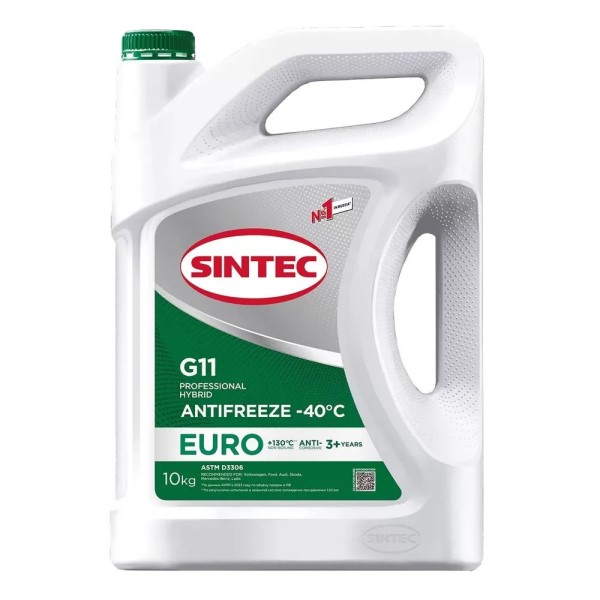 Антифриз Sintec  EURO  G-11 -35С (10 кг.) зеленый