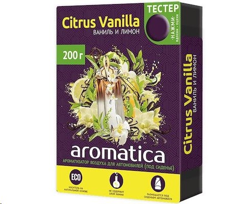 Ароматизатор под сиденье  AROMATICA  Citrus Vanilla 200 мл гелевый