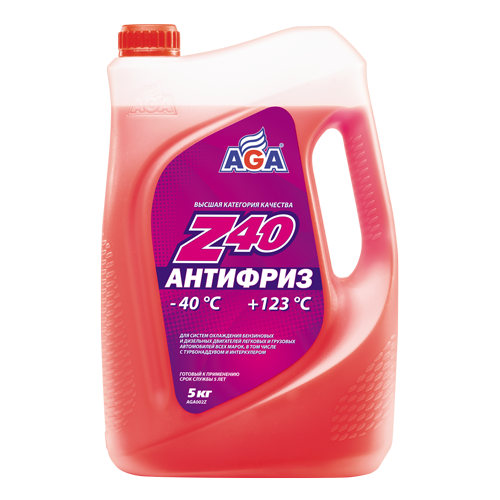 Антифриз  AGA-Z40 G12++  -40С (5 кг.) красный