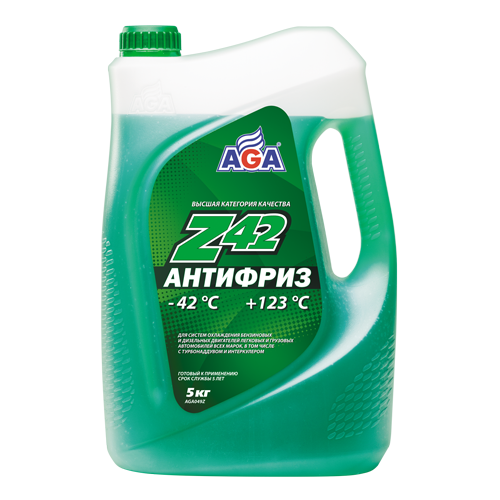 Антифриз  AGA-Z42 G12++  -42С (5 кг.) зеленый