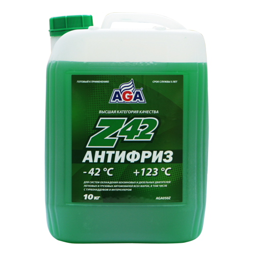 Антифриз  AGA-Z42 G12++  -42С (10 кг.) зеленый