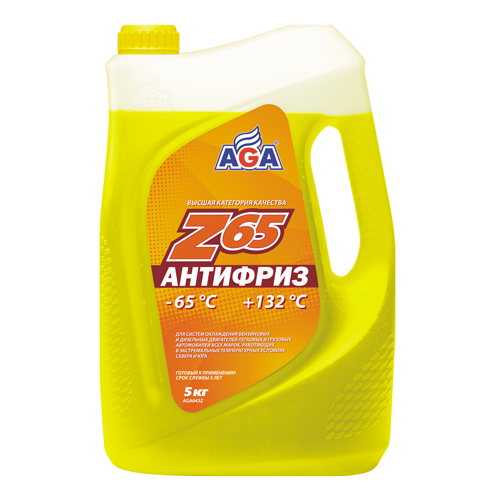 Антифриз  AGA-Z65 G12++  -60С (5 кг.) желтый