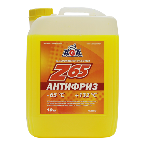 Антифриз  AGA-Z65 G12++  -60С (10 кг.) желтый