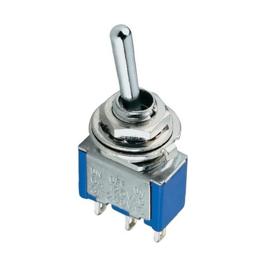 Тумблер 2-х позиц. 250V 3А (3c) ON-OFF-ON однополюсный Micro