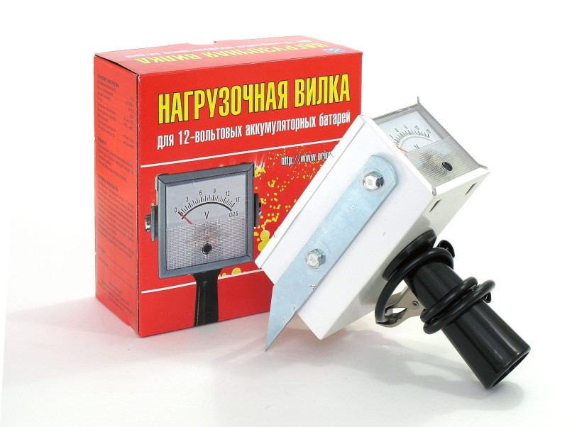 Вилка нагрузочная аккумулятора /100А/ (HB-01) стрелочный вольтметр