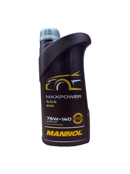 Масло трансм. MANNOL 8102 Maxpower 4x4 75W140 LS GL-5 (1л.) синтетическое