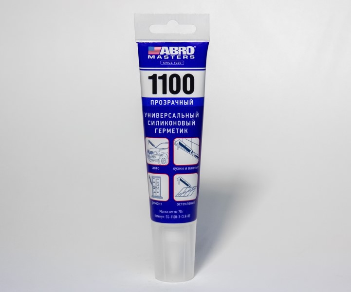 Клей герметик 1100 силикон. 70 гр прозрач.