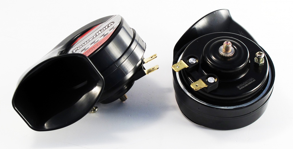 Сигнал звуковой  улитка  12V d=75мм 118dB сталь/пласт. 2 шт