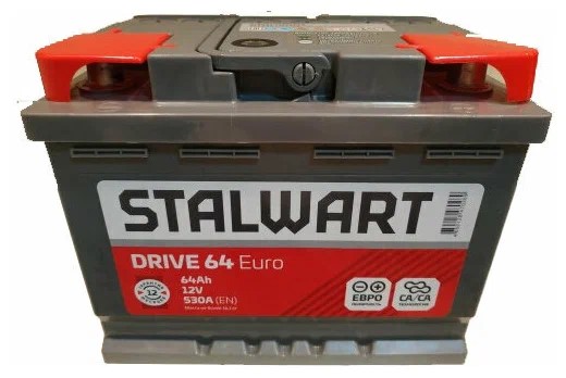 Аккумулятор 6 СТ* 64 530А обр/п (-/+) 242х175х190 DRIVE